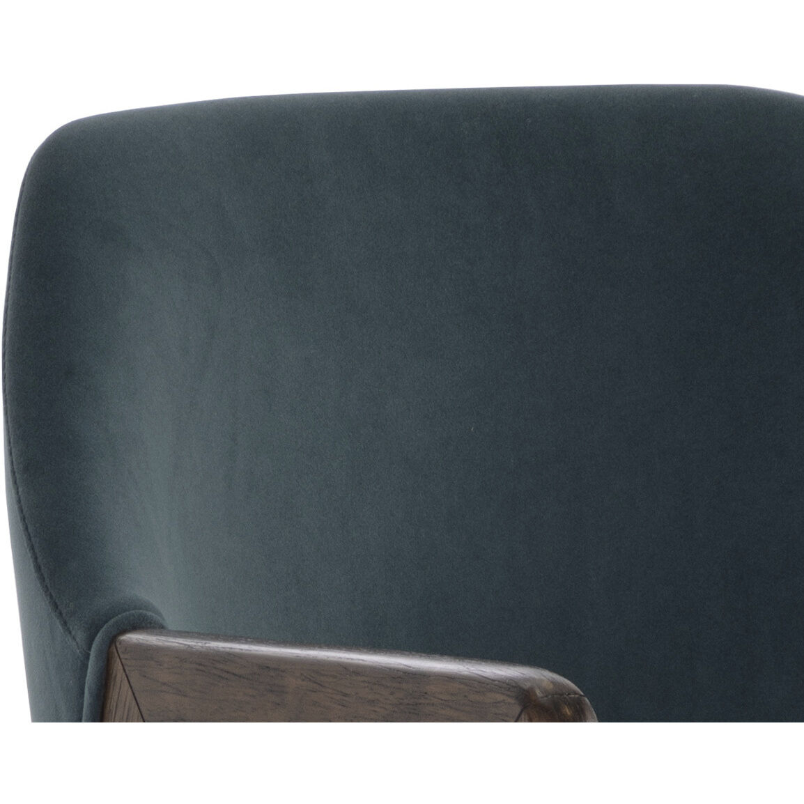 Milton Smoke Acacia / Meg Dusty Teal Dining Armchair